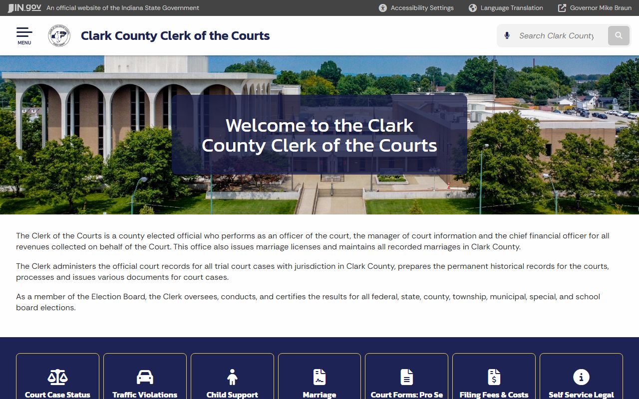 Clark county clerk for Clark County marriage records