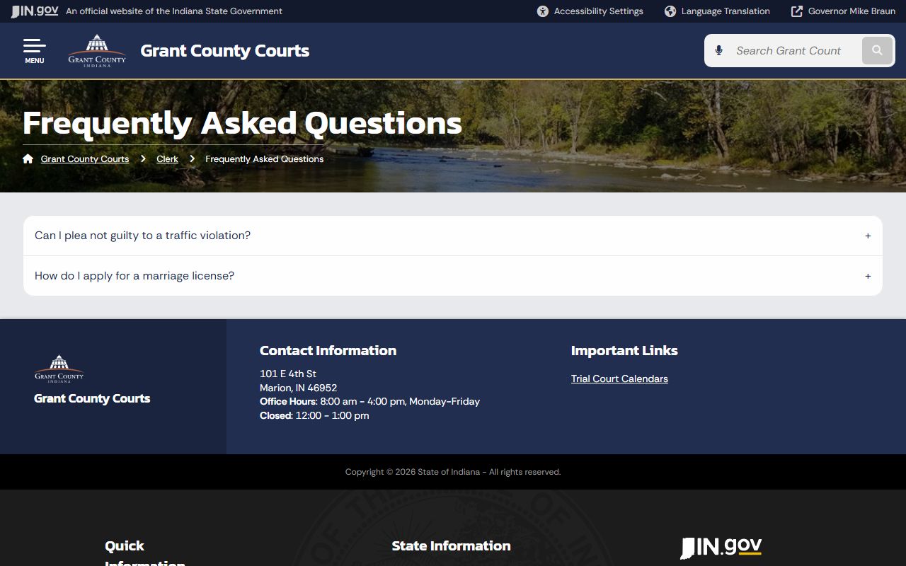 grant county clerk office for grant county marriage records